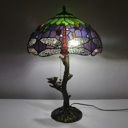 Fioletowa witrażowa lampa...