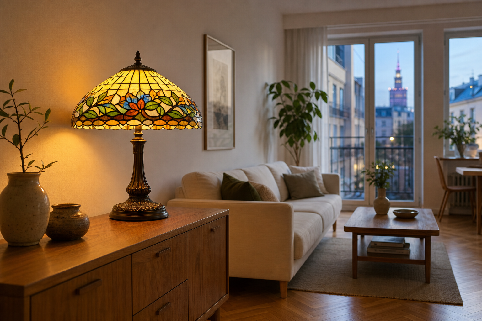 Lampa Tiffany w polskim domu: jak wybrać witrażowe światło z klasą