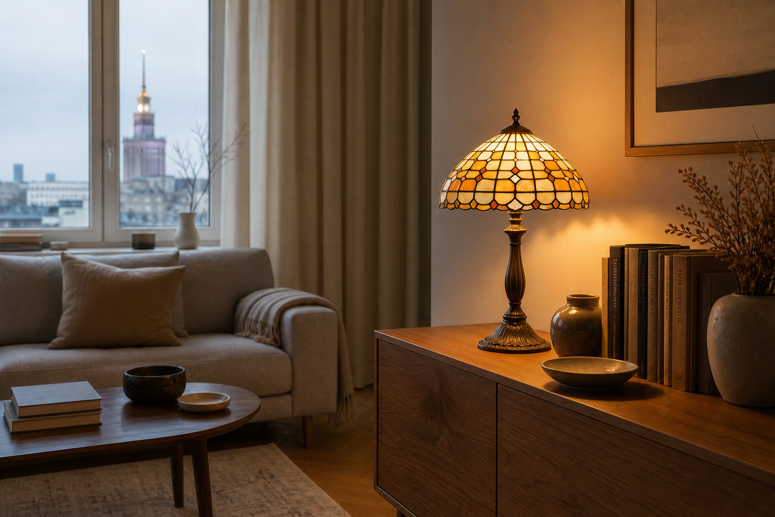 Lampy retro Tiffany: witrażowe światło, które ociepla polskie wnętrza